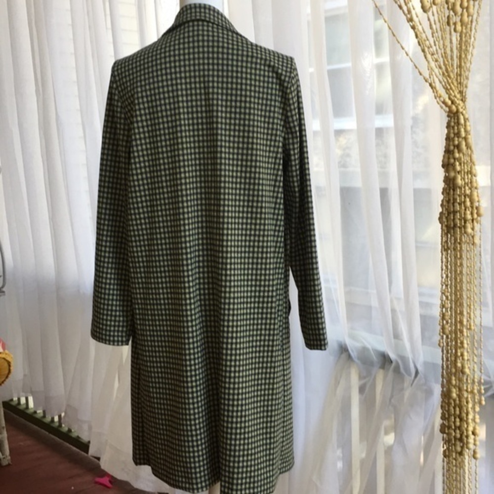 NWOT MELLODAY yellow,black and grey trench coat - Picture 4 of 8